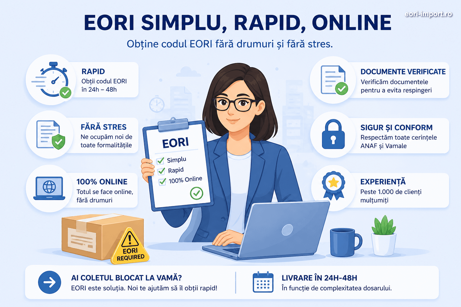 EORI pentru persoana fizică - ilustrație cu avantaje și dezavantaje, alternative PFA/SRL