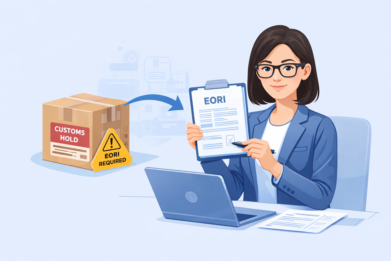 Colet blocat în vamă - EORI Required - Serviciu obținere cod EORI